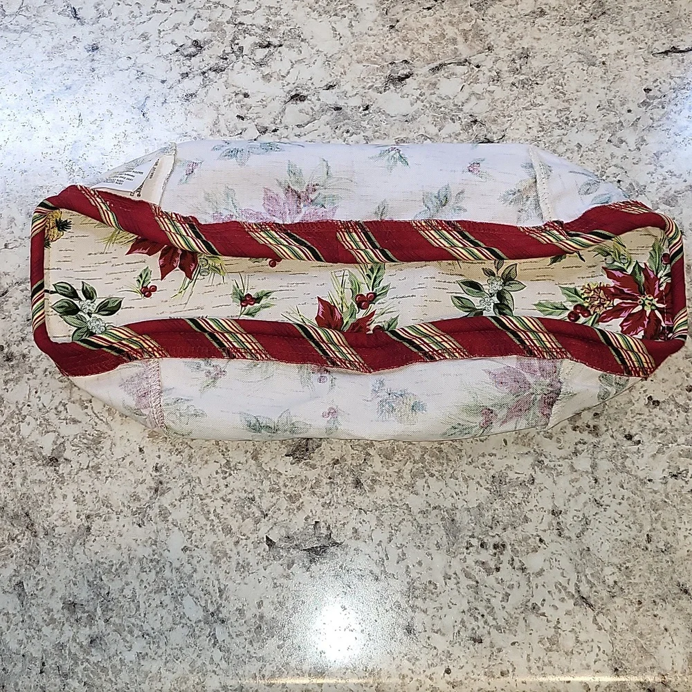 New Longaberger Napkin Holiday Botanical Fabric Liner